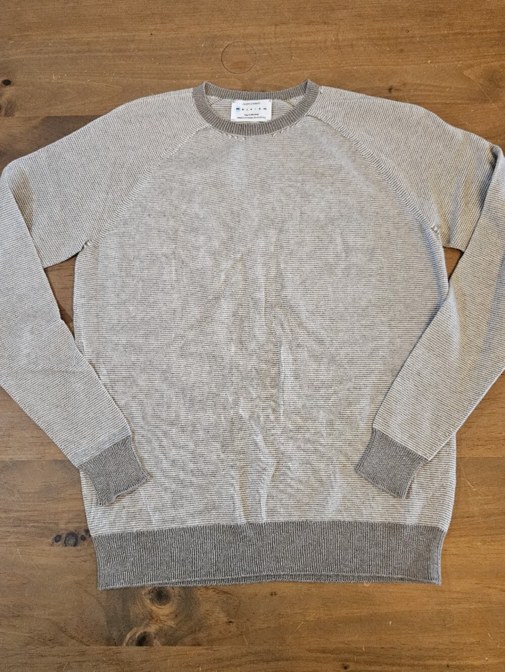 Oliver Charles Organic Cotton SeaCell Summer Crew Neck Taupe XXS Made in USA